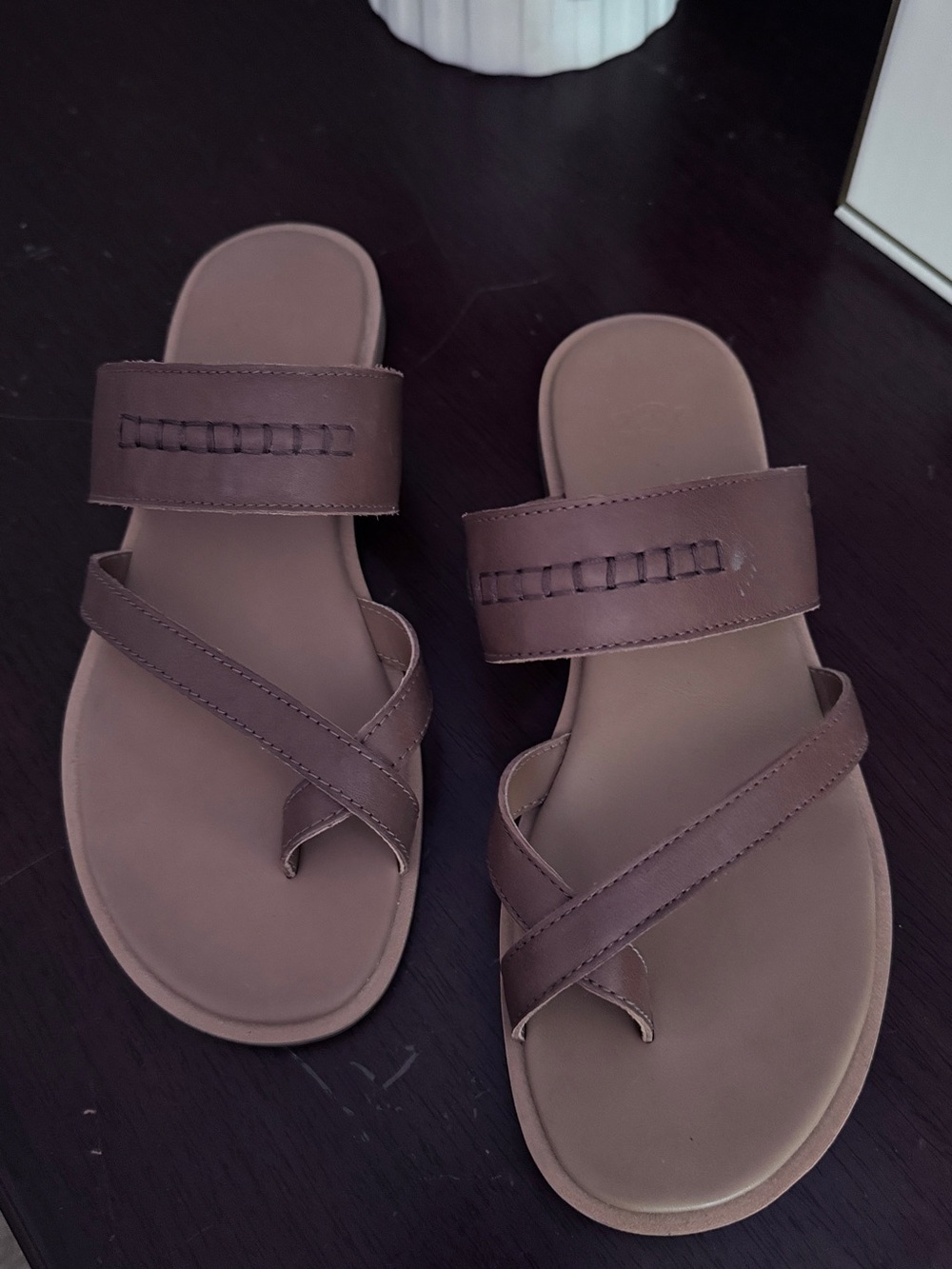 UGG Chestnut Crisscross Slide Sandals for Women